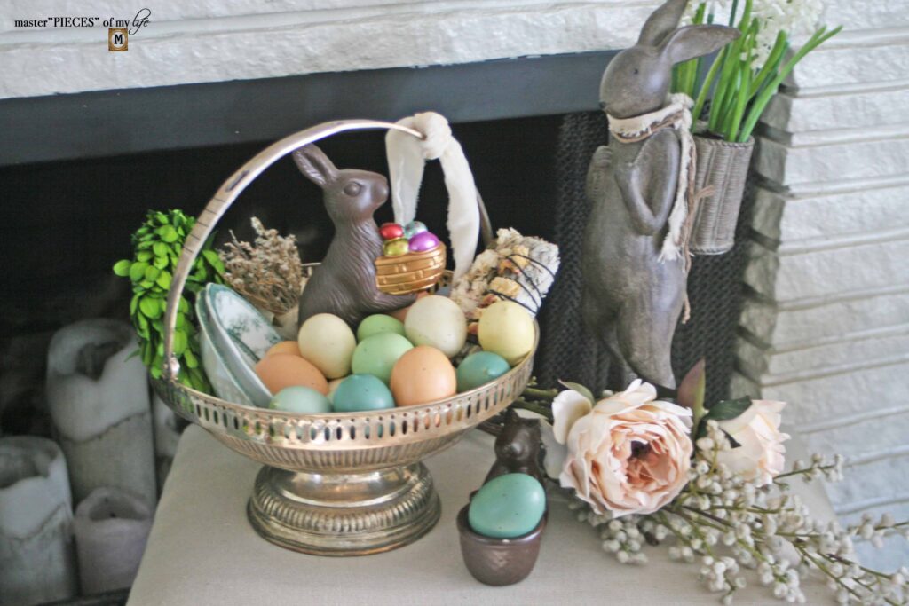 Easter fireplace styling