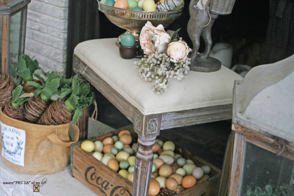Easter fireplace styling