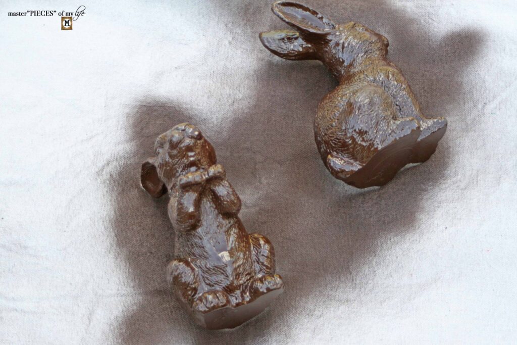faux chocolate Easter bunny DIY