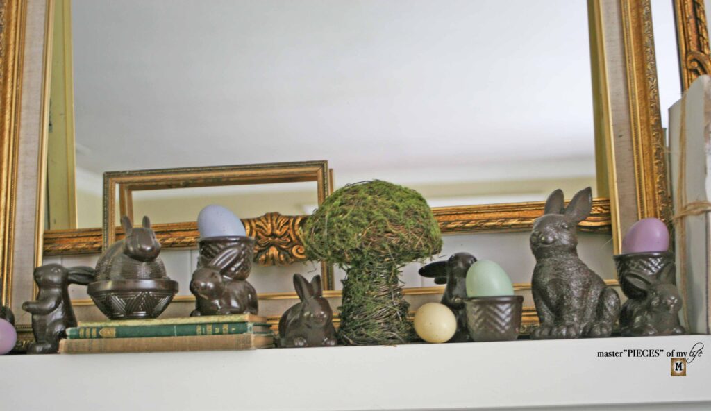 faux chocolaté bunny Easter decor