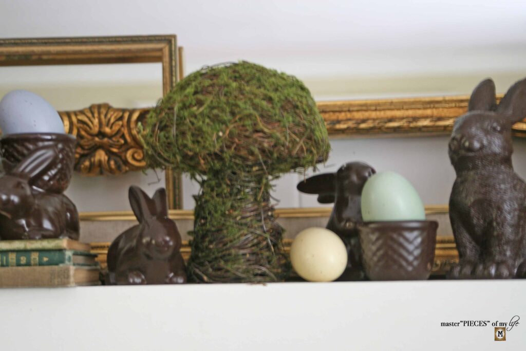 faux chocolaté bunny mantel design