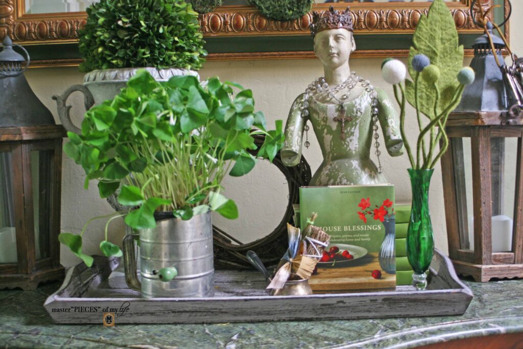 St. Patrick's day decor vignette