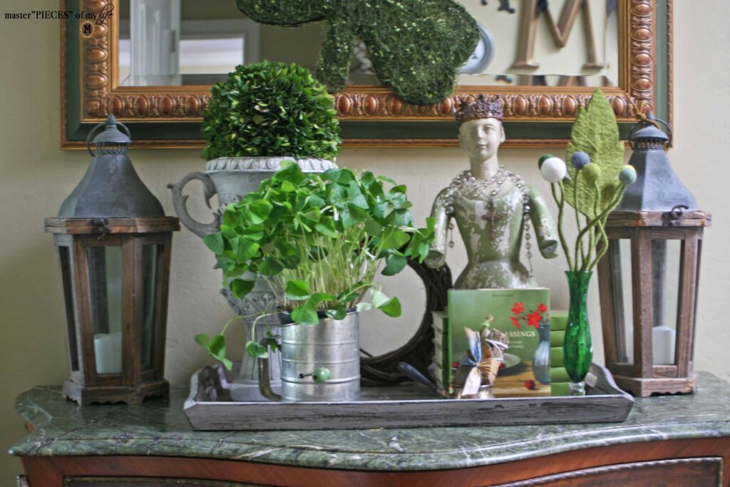 St. Patrick's day decor vignette