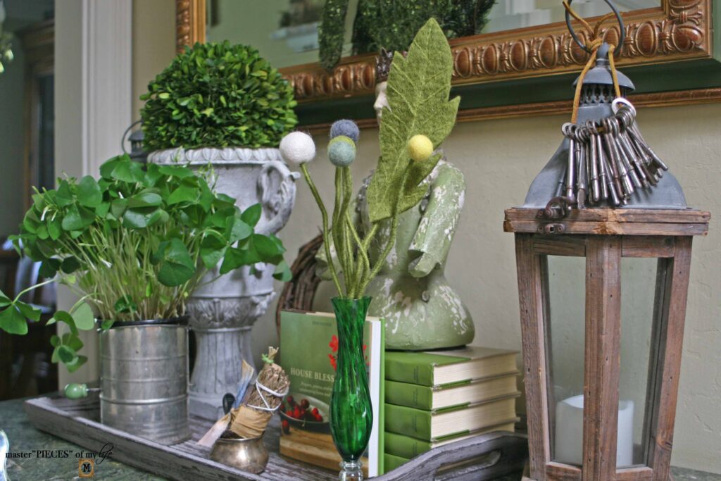 St. Patrick's day decor vignette