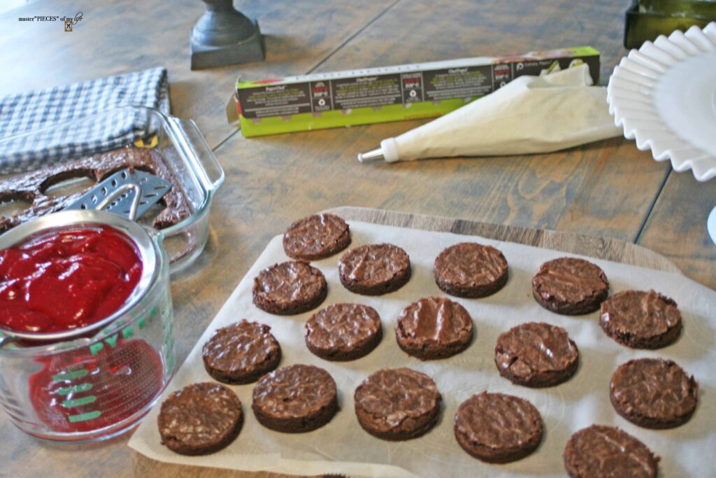 brownie stack dessert