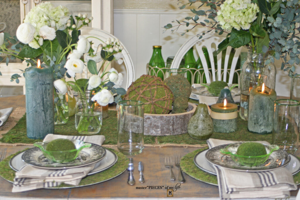 moss tablescape