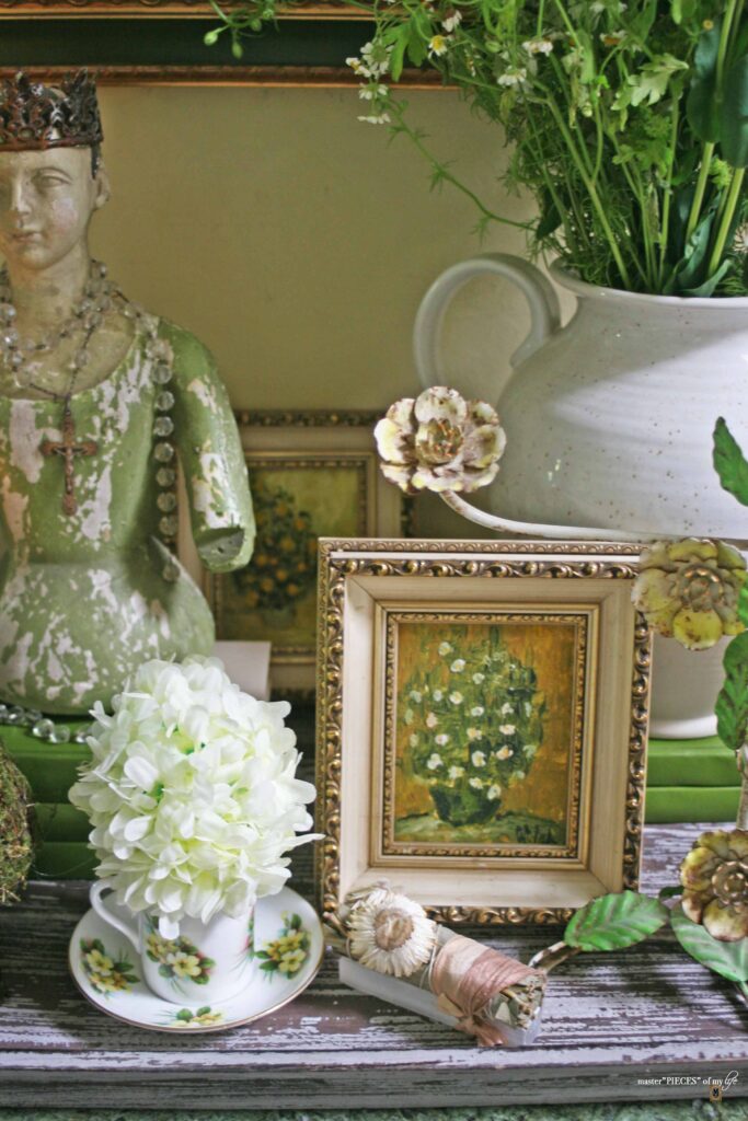 floral spring decor styling