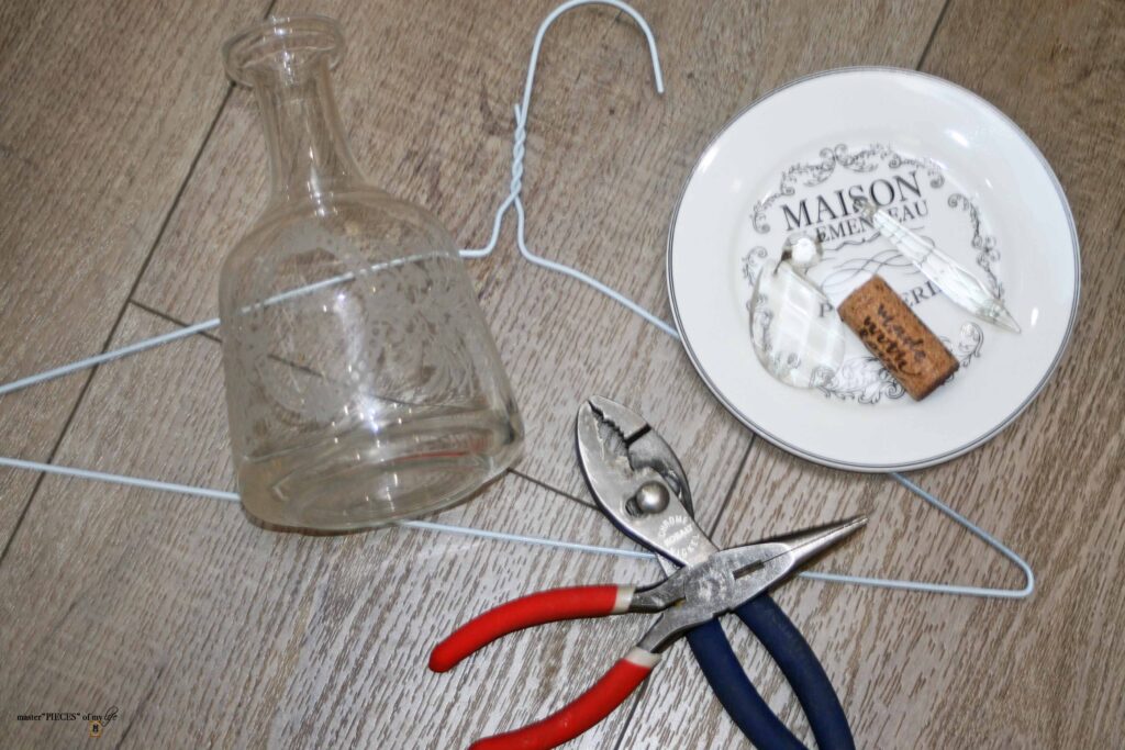 thrifted etched apothecary bottle