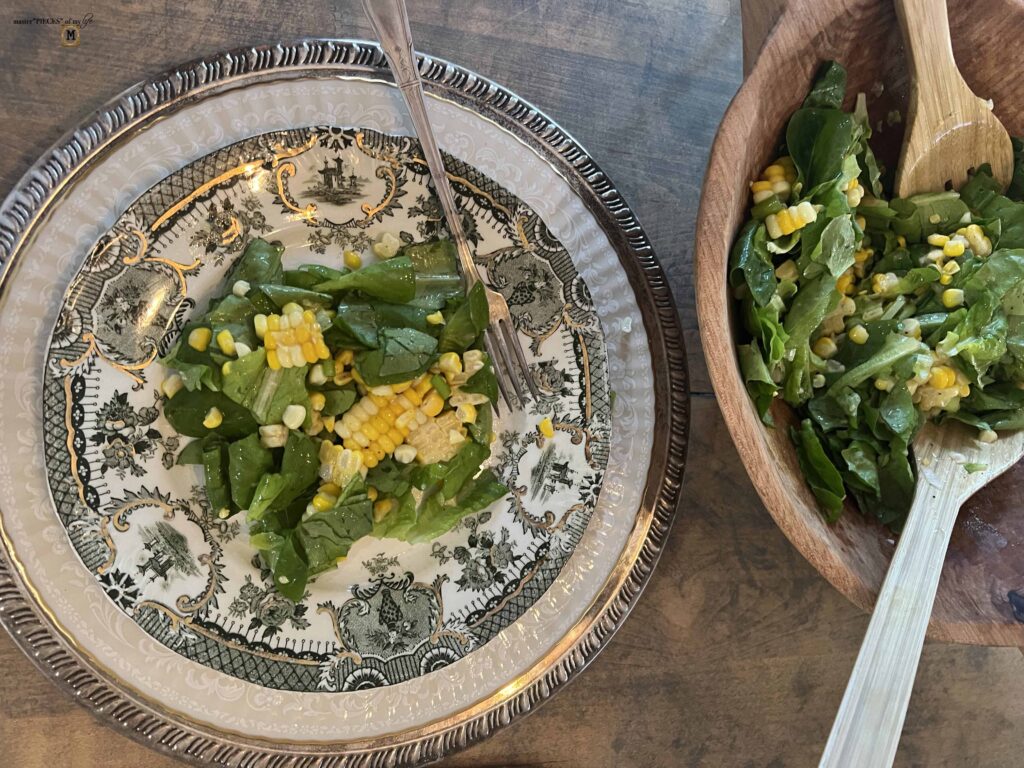butter lettuce and corn salad