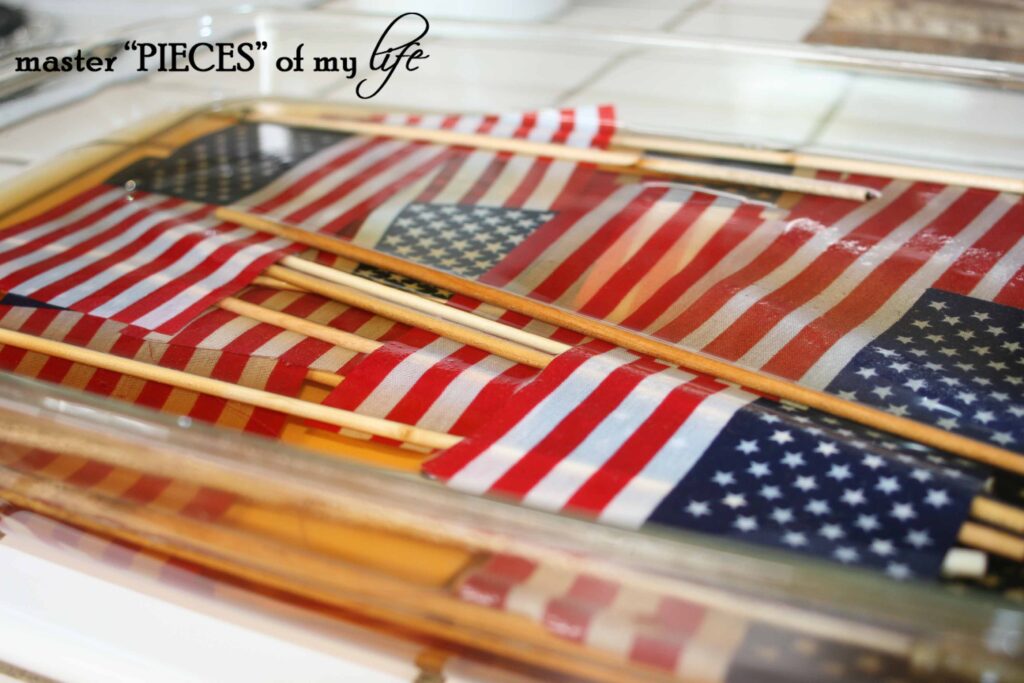 vintage age effect American flag