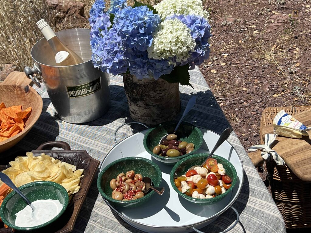 picnic on a mountain top