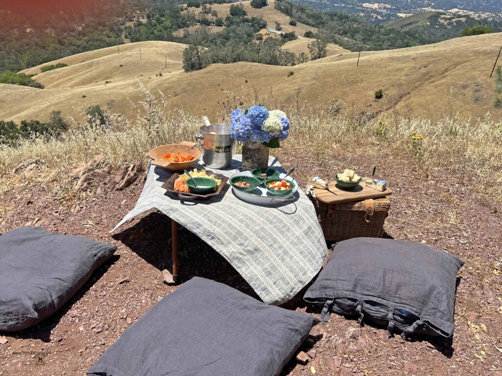 picnic on a mountain top
