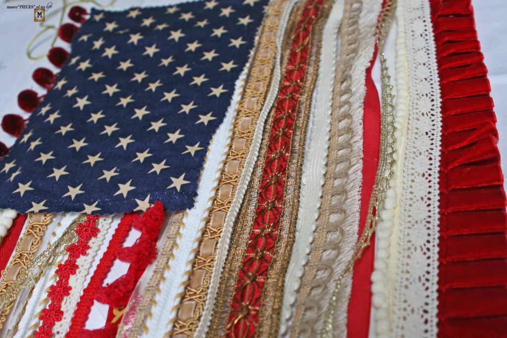 vintage ribbon flag DIY