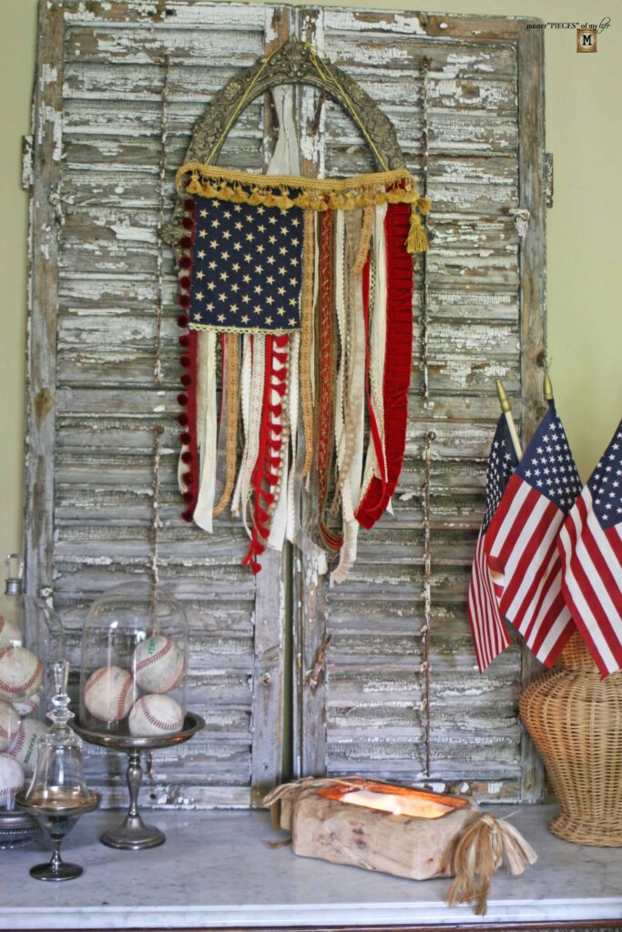 vintage ribbon flag craft