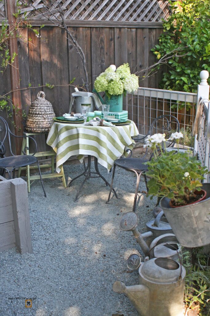 green garden tablescape
