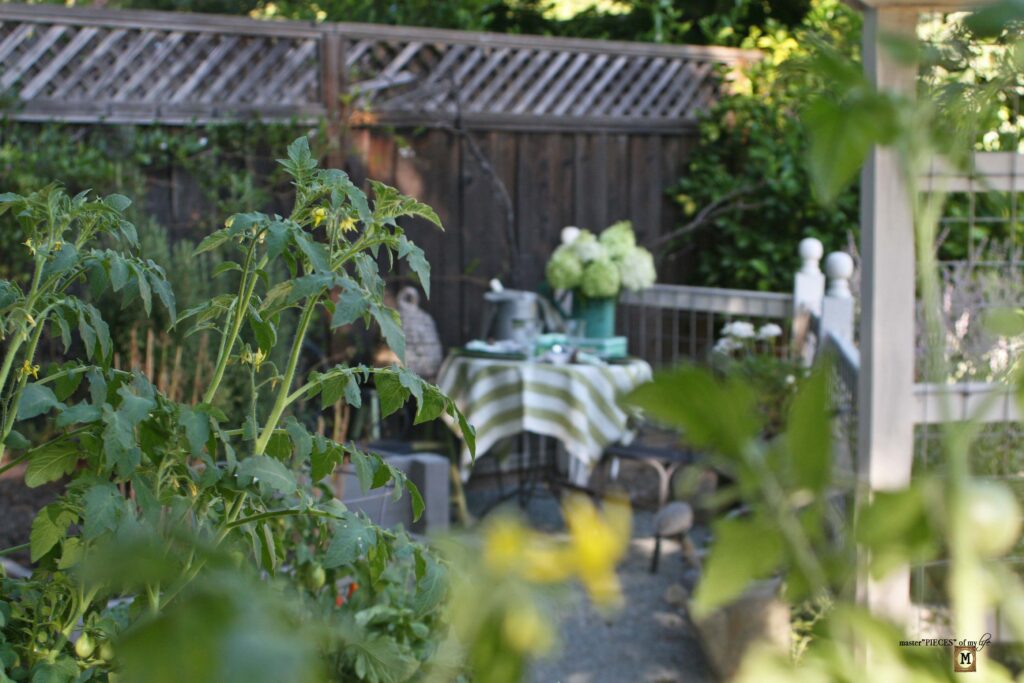 green garden tablescape
