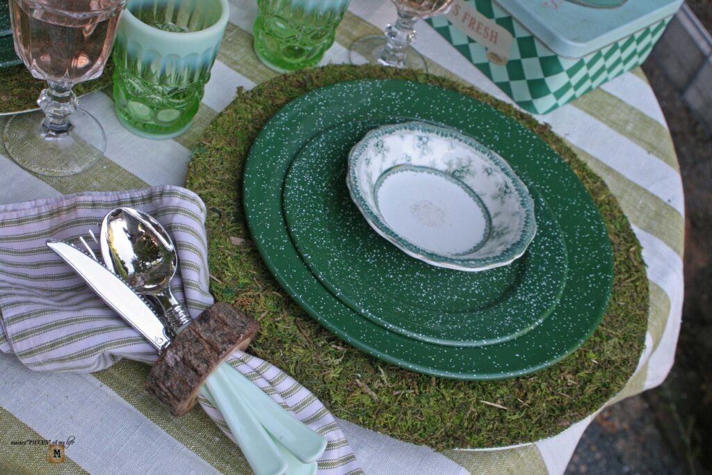 green garden tablescape
