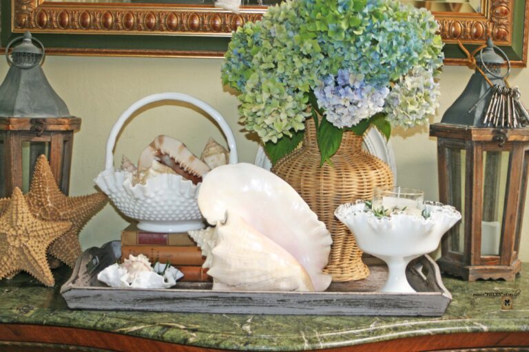 Seashell Vignette Styled in the Foyer
