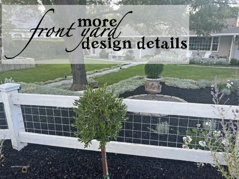 More Front yard Design Details