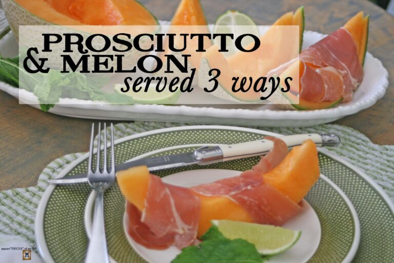 prosciutto and melon served 3 ways