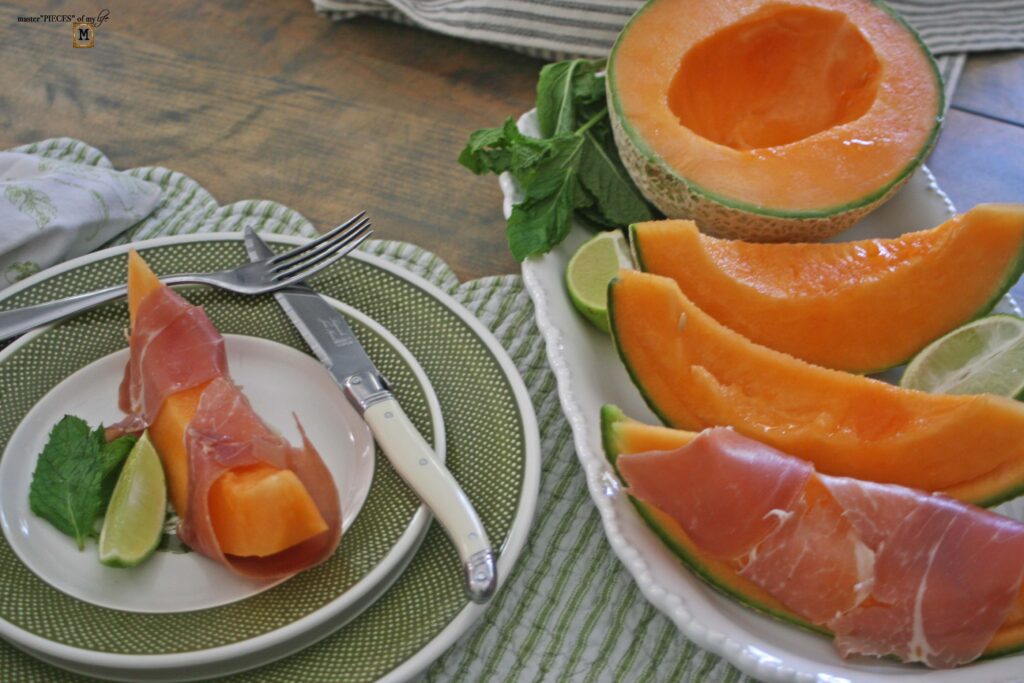 melon and prosciutto wedges