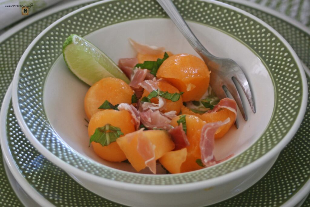 melon and prosciutto 3 ways