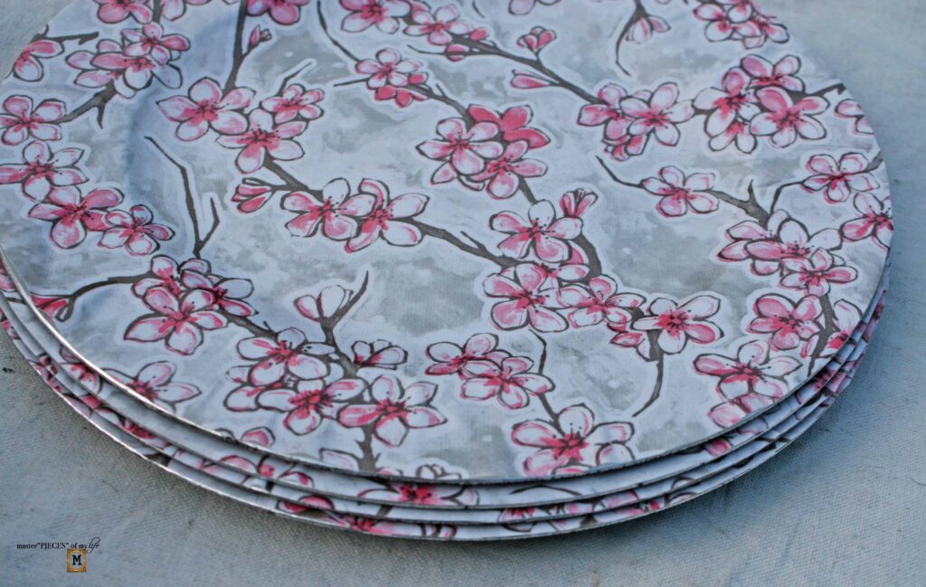 oilcloth plate chargers DIY