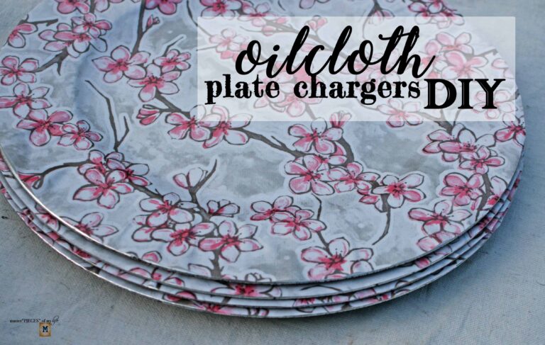 oilcloth plate chargers DIY
