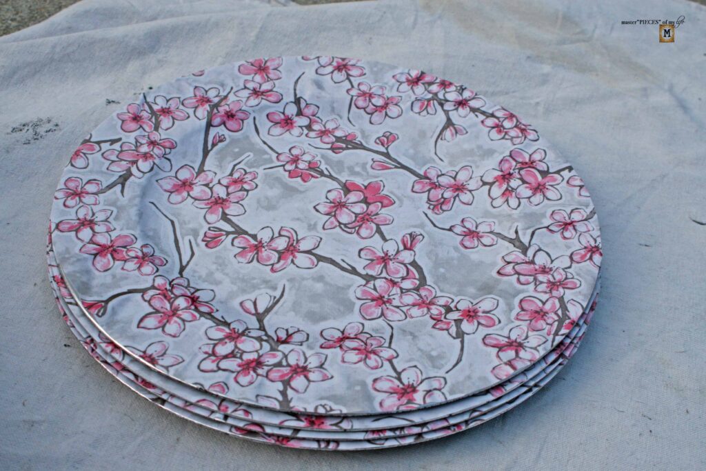 oilcloth plate chargers DIY