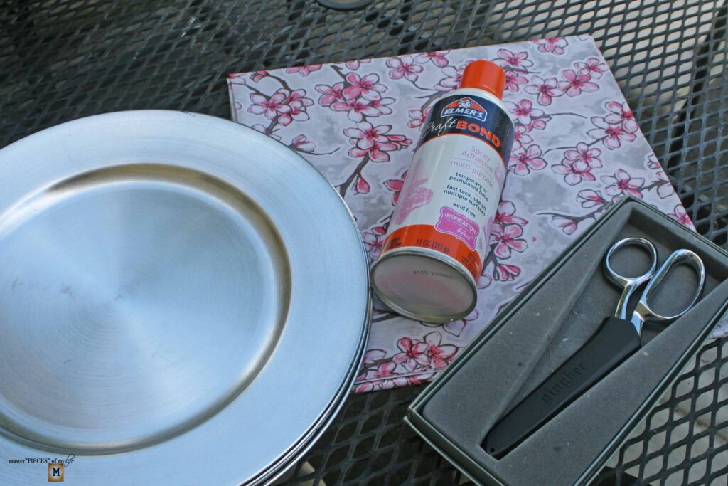 oilcloth plate chargers DIY