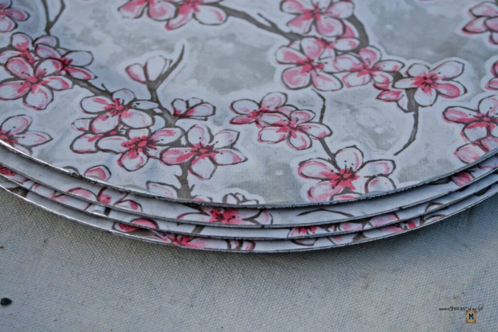 oilcloth plate chargers DIY