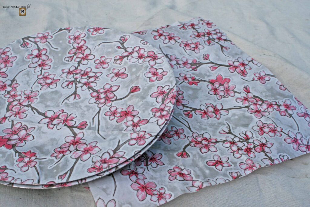 oilcloth plate chargers DIY