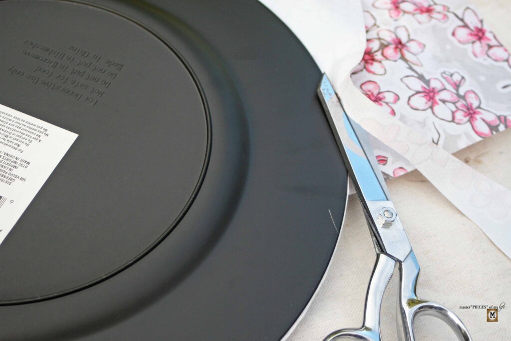 oilcloth plate chargers DIY