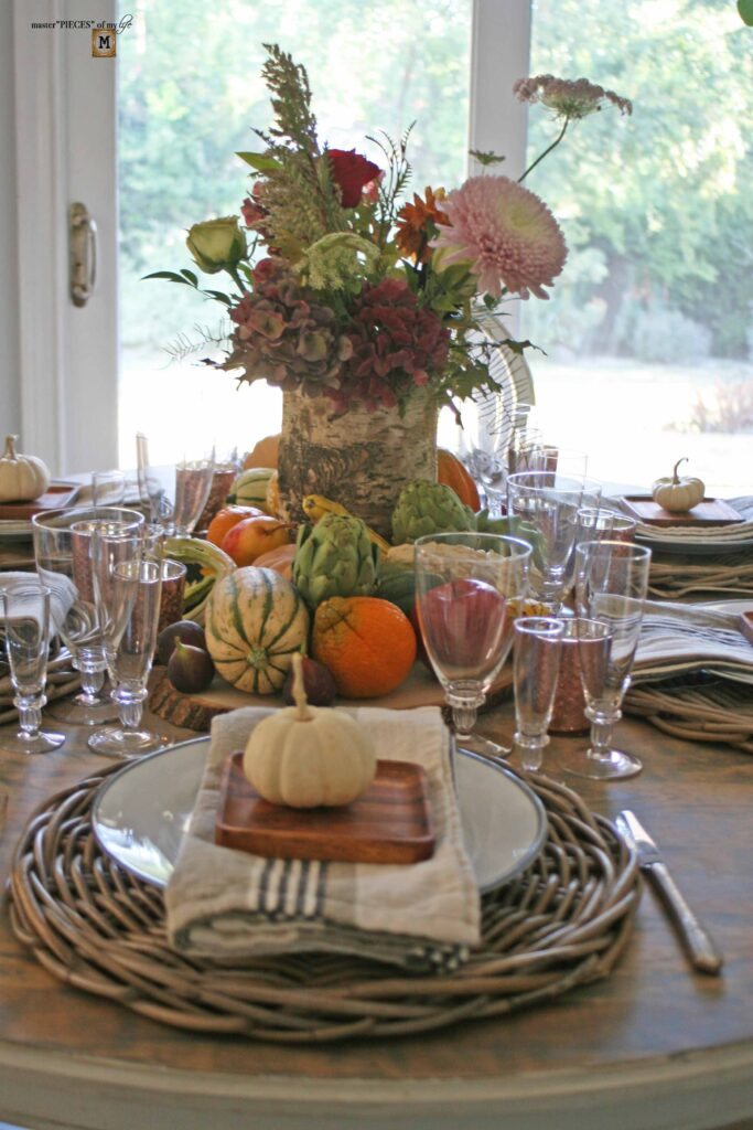 fall harvest tablescape
