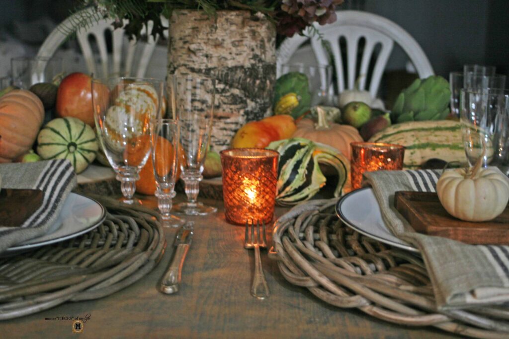 fall harvest tablescape