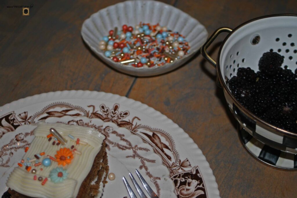 spice cake stacks with cream cheese frosting