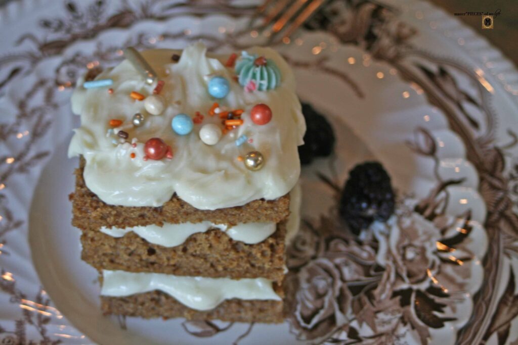 spice cake stacks with cream cheese frosting