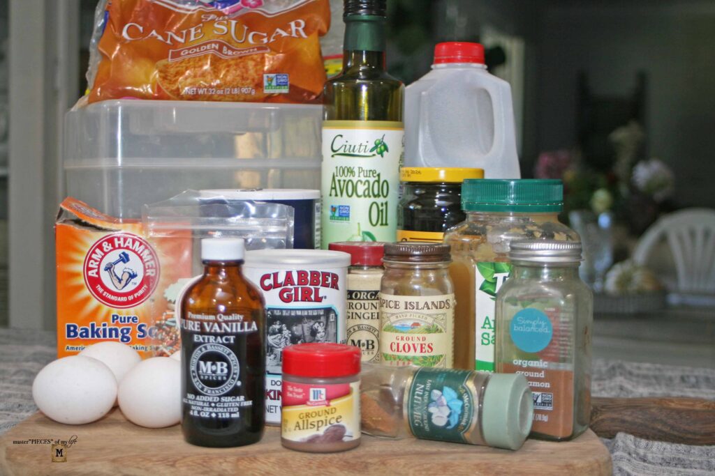 spice cake stacks with cream cheese frosting