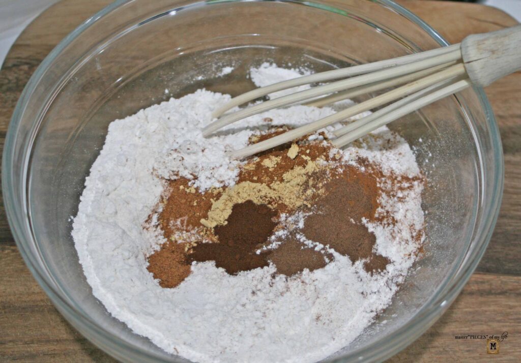 spice cake stacks with cream cheese frosting