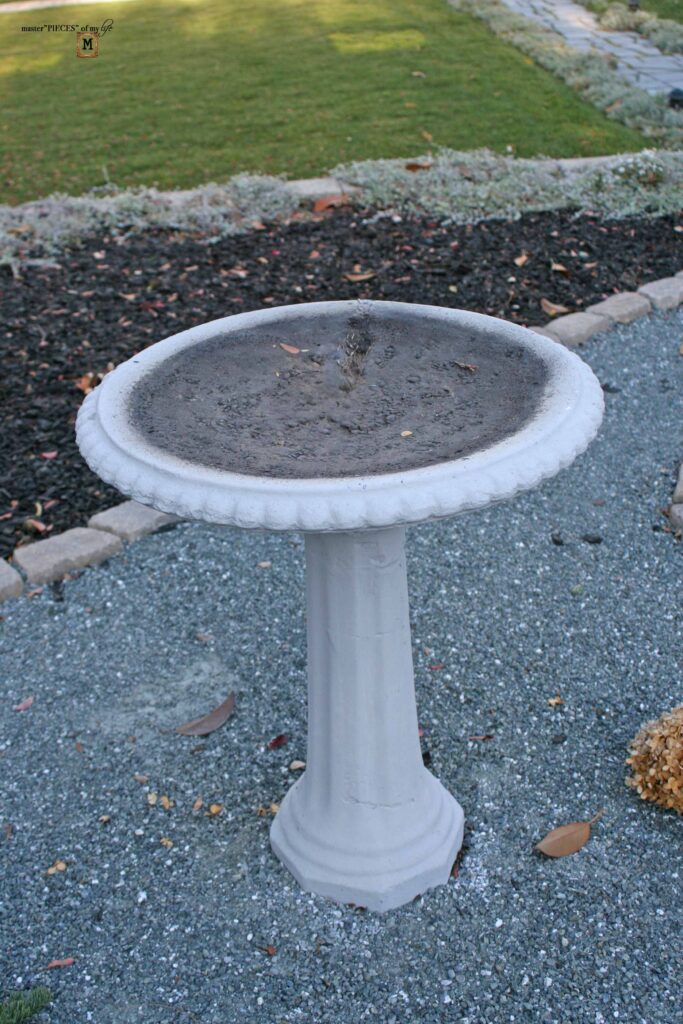 Christmas birdbath