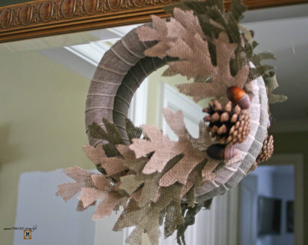 burlap leaf wreath