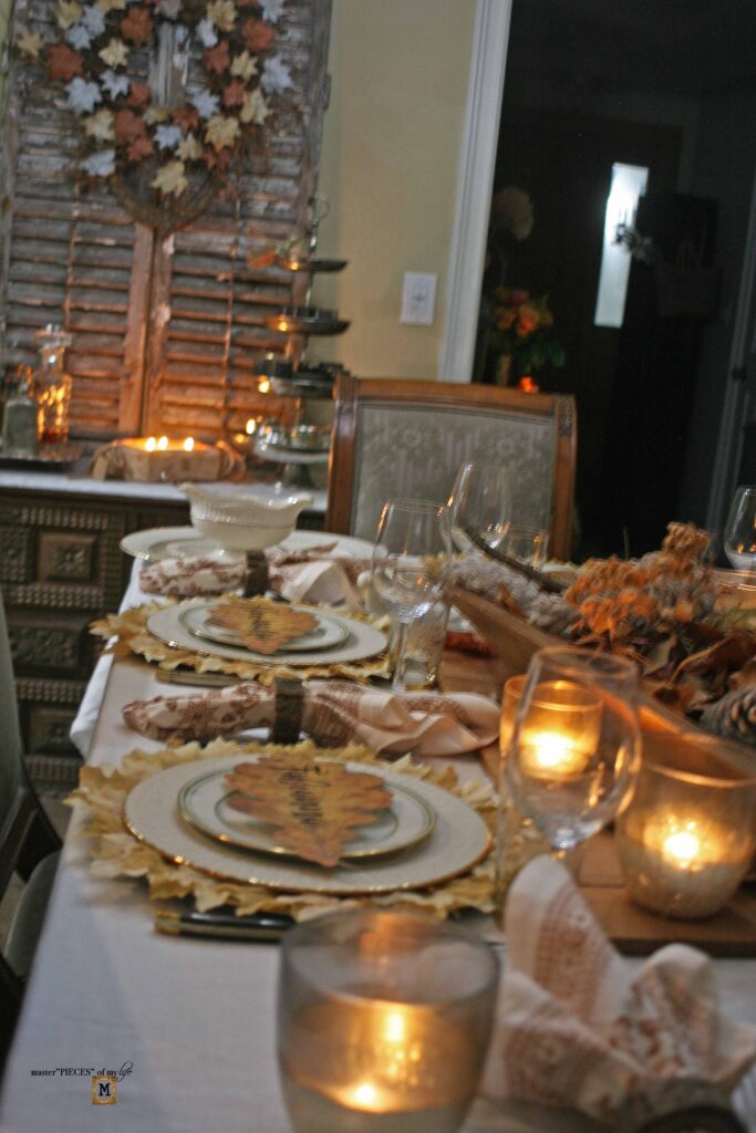 leaf inspired tablescape 