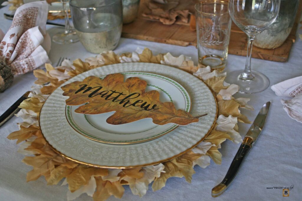 leaf tablescape