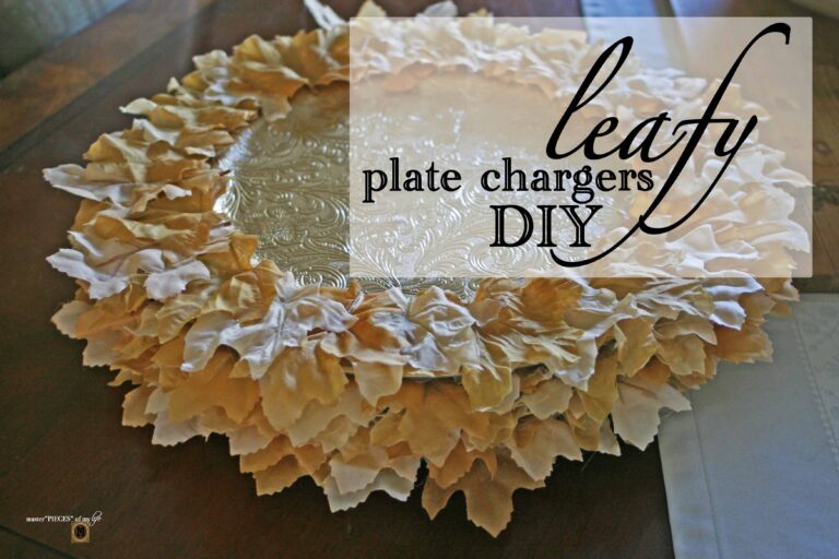 leafy plate chargers DIY