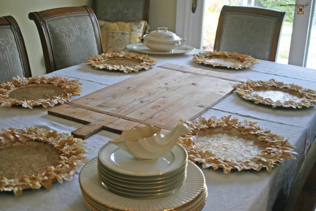 leafy plate chargers DIY