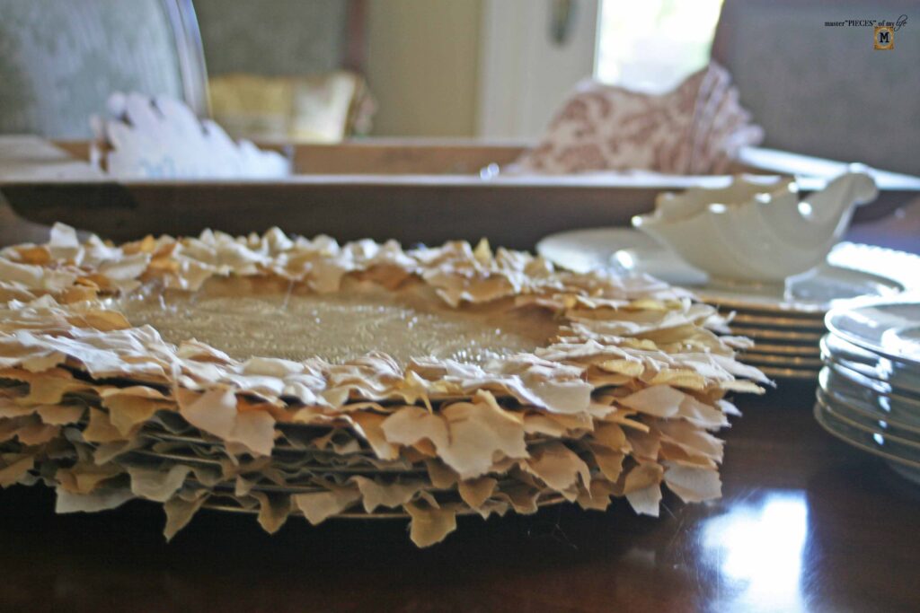 leafy plate chargers DIY