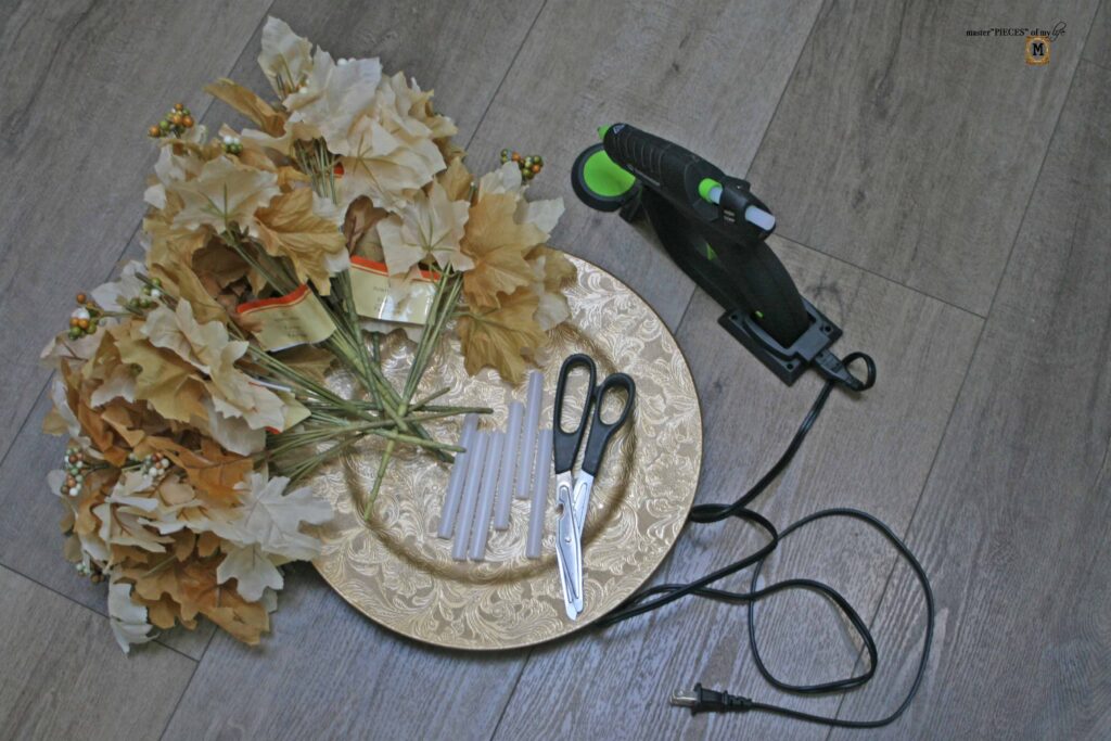 leafy plate chargers DIY