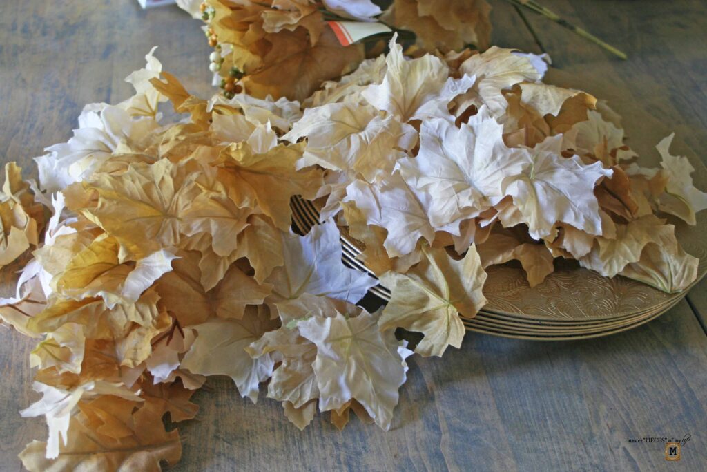 leafy plate chargers DIY