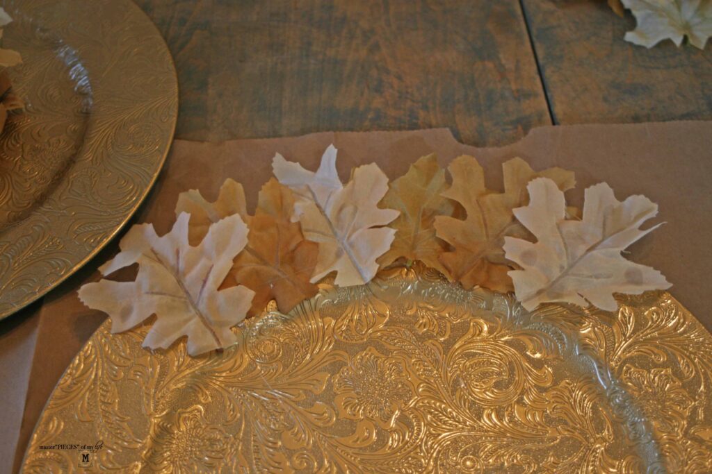 leafy plate chargers DIY