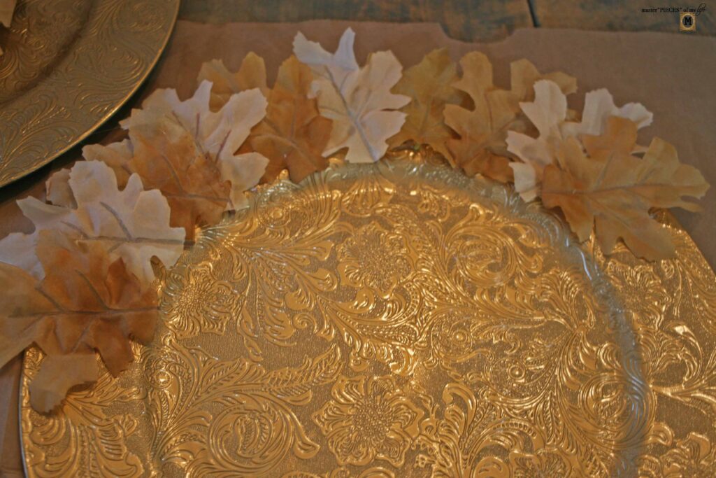 leafy plate chargers DIY